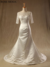 Load image into Gallery viewer, rosemoda-embroidery-satin-mermaid-wedding-dress-a.jpg