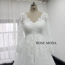 Load image into Gallery viewer, rosemoda-empire-long-sleeve-lace-wedding-dress-c.jpg