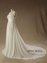 Load image into Gallery viewer, rosemoda-fitted-a-line-chiffon-plus-wedding-dress-b.jpg