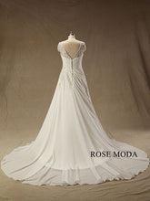 Load image into Gallery viewer, rosemoda-fitted-a-line-chiffon-plus-wedding-dress-c.jpg