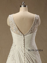 Load image into Gallery viewer, rosemoda-fitted-a-line-chiffon-plus-wedding-dress-f.jpg