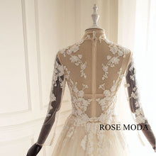 Load image into Gallery viewer, rosemoda-flowing-illusion-lace-a-line-wedding-dress-e.jpg