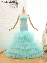 Load image into Gallery viewer, rosemoda-green-organza-mermaid-prom-dress-a.jpg