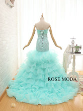Load image into Gallery viewer, rosemoda-green-organza-mermaid-prom-dress-d.jpg