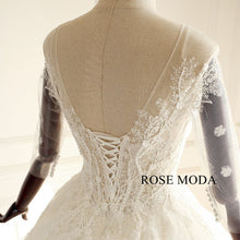 Load image into Gallery viewer, rosemoda-half-sleeve-lace-ball-gown-wedding-dress-e.jpg