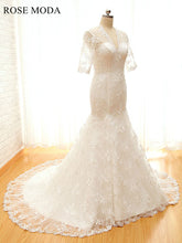 Load image into Gallery viewer, rosemoda-half-sleeve-lace-mermaid-weddingdress-b.jpg