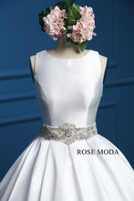 Load image into Gallery viewer, rosemoda-heavy-beadwork-illusion-back-ball-gown-wedding-dress-f.jpg