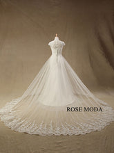 Load image into Gallery viewer, rosemoda-high-collar-lace-a-line-wedding-dress-c.jpg