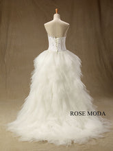 Load image into Gallery viewer, rosemoda-high-low-feathers-short-wedding-dress-c.jpg