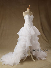 Load image into Gallery viewer, rosemoda-high-low-organza-short-wedding-dress-b.jpg