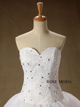 Load image into Gallery viewer, rosemoda-high-low-organza-short-wedding-dress-d.jpg