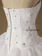 Load image into Gallery viewer, rosemoda-high-low-organza-short-wedding-dress-j.jpg