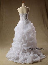 Load image into Gallery viewer, rosemoda-high-low-organza-wedding-dress-c.jpg