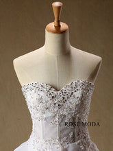 Load image into Gallery viewer, rosemoda-high-low-organza-wedding-dress-d.jpg