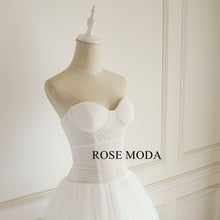 Load image into Gallery viewer, rosemoda-illusion-a-line-wedding-dress-with-removable-bolero-f.jpg