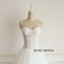 Load image into Gallery viewer, rosemoda-illusion-a-line-wedding-dress-with-removable-bolero-g.jpg