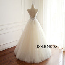 Load image into Gallery viewer, rosemoda-illusion-beaded-lace-a-line-wedding-dress-c.jpg