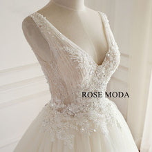 Load image into Gallery viewer, rosemoda-illusion-beaded-lace-a-line-wedding-dress-d.jpg