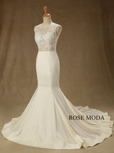 Load image into Gallery viewer, rosemoda-illusion-bodice-fitted-mermaid-wedding-dress-b.jpg