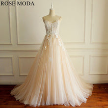 Load image into Gallery viewer, rosemoda-illusion-champagne-lace-a-line-wedding-dress-a.jpg