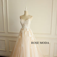 Load image into Gallery viewer, rosemoda-illusion-champagne-lace-a-line-wedding-dress-e.jpg