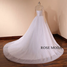 Load image into Gallery viewer, rosemoda-illusion-rhinestones-bodice-ball-gown-wedding-dress-c.jpg