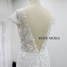 Load image into Gallery viewer, Rosemoda Luxury Sheath Lace Wedding Dress With Detachable Skirt