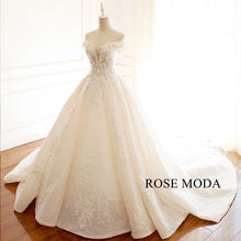 Load image into Gallery viewer, rosemoda-illusion-starlight-lace-ball-gown-wedding-dress-b.jpg