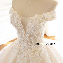 Load image into Gallery viewer, rosemoda-illusion-starlight-lace-ball-gown-wedding-dress-d.jpg