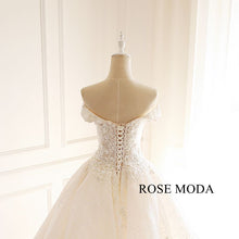 Load image into Gallery viewer, rosemoda-illusion-starlight-lace-ball-gown-wedding-dress-e.jpg