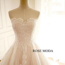 Load image into Gallery viewer, rosemoda-ivory-over-blush-lace-ball-gown-wedding-dress-c.jpg