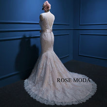 Load image into Gallery viewer, rosemoda-ivory-over-champagne-lace-mermaid-wedding-dress-e.jpg