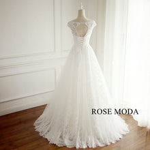 Load image into Gallery viewer, rosemoda-lace-a-line-wedding-dress-with-cut-out-back-c.jpg