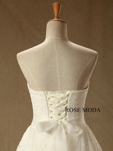 Load image into Gallery viewer, rosemoda-lace-a-line-wedding-dress-with-detachale-crystal-belt-f.jp