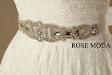 Load image into Gallery viewer, rosemoda-lace-a-line-wedding-dress-with-detachale-crystal-belt-i.jpg