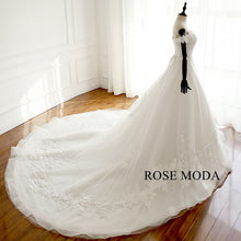 Load image into Gallery viewer, rosemoda-lace-ball-gown-wedding-dress-with-horsehair-edge-b.jpg