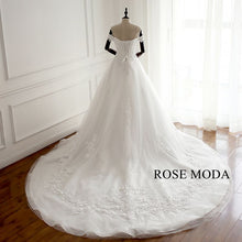 Load image into Gallery viewer, rosemoda-lace-ball-gown-wedding-dress-with-horsehair-edge-c.jpg