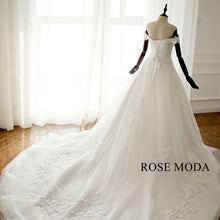 Load image into Gallery viewer, rosemoda-lace-ball-gown-wedding-dress-with-horsehair-edge-e.jpg