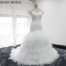 Load image into Gallery viewer, rosemoda-lace-bodice-tiered-tufted-tulle-wedding-dress-a.jpg