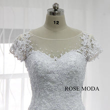 Load image into Gallery viewer, rosemoda-lace-bodice-tiered-tufted-tulle-wedding-dress-b.jpg