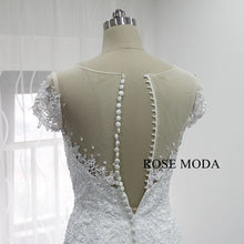Load image into Gallery viewer, rosemoda-lace-bodice-tiered-tufted-tulle-wedding-dress-e.jpg