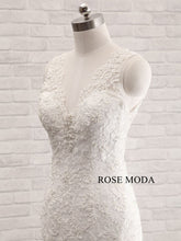 Load image into Gallery viewer, rosemoda-lace-fit-and-flare-mermaid-wedding-dress-g.jpg