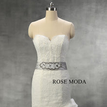 Load image into Gallery viewer, rosemoda-lace-fit-and-flare-ruffled-mermaid-wedding-dress-g.jpg