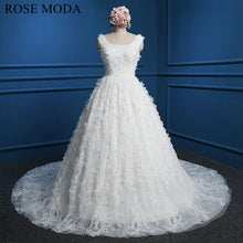 Load image into Gallery viewer, rosemoda-lace-flowers-ball-gown-wedding-dress-a.jpg