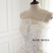 Load image into Gallery viewer, rosemoda-lace-illusion-dropped-a-line-wedding-dress-c.jpg