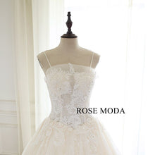 Load image into Gallery viewer, rosemoda-lace-illusion-dropped-a-line-wedding-dress-e.jpg