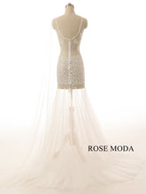 Load image into Gallery viewer, rosemoda-lace-illusion-flowy-evening-dress-c.jpg