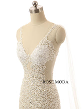 Load image into Gallery viewer, rosemoda-lace-illusion-flowy-evening-dress-f.jpg