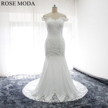 Load image into Gallery viewer, rosemoda-lace-mermaid-wedding-dress-with-cut-out-hem-a.jpg