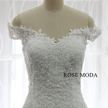 Load image into Gallery viewer, rosemoda-lace-mermaid-wedding-dress-with-cut-out-hem-d.jpg